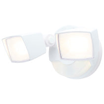 Satco 65-997 LED 2 Head Security Flood White Finish