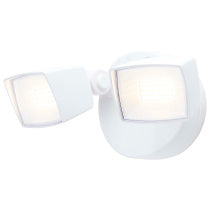 Satco 65-995 LED 2 Head Security Flood White Finish