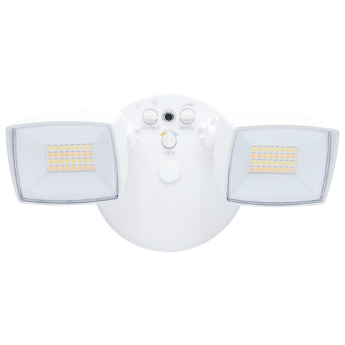 Satco 65-995 LED 2 Head Security Flood White Finish