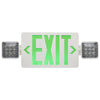 Satco 67-120 Exit/Light DH - Green White Finish