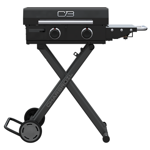 Charbroil® 22 Performance Series™ Folding Cart 2 Burner Portable Propane Gas Griddle Black
