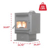 Ashley AP5617-W Pellet Stove 90 lb. Hopper (2,200 Sq. Ft.)