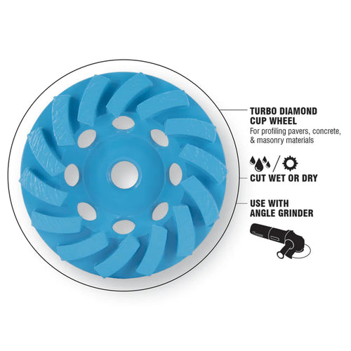 Spyder 4 Turbo Diamond Cup Wheel Diamond Bite™