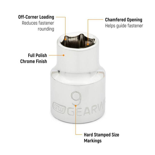 GearWrench 1/2 Drive 6 Point Standard Metric Socket 20mm