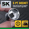 SK Tools 3/8 Drive, 12 Piece, 6 Point, Standard, SAE Chrome Socket Set