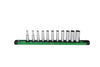 SK Tools 1/4 Drive, 11 Piece, 6 Point, Deep, SAE Chrome Socket Set