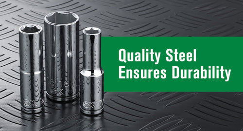 SK Tools 1/2 Drive, 11 Piece, 6 Point, SAE, Deep Chrome Socket Set