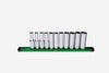 SK Tools 1/2 Drive, 11 Piece, 6 Point, Metric, Deep Chrome Socket Set