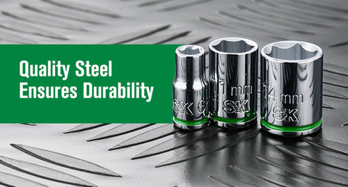 SK Tools 1/4 Drive, 11 Piece, 6 Point, Metric, Standard Chrome Socket Set