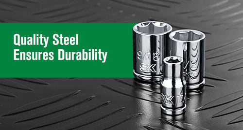 SK Tools 1/4 Drive, 11 Piece, 6 Point, SAE, Standard Chrome Socket Set