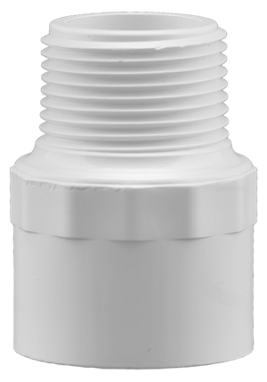 Plumbeeze Plumbeeze White PVC Schedule 40 Fittings  MPT x Slip Adapter