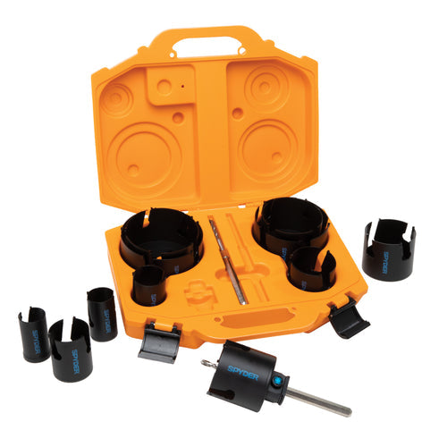 Spyder 14-Piece Tungsten Carbide Tipped (TCT) Hole Saw Kit Rapid Core Eject®