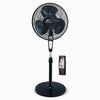 Proaira 18 Oscillating Pedestal Fan with Adjustable Tilt, 3 Speed Control, Black w/ Remote