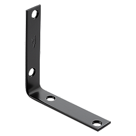 Corner Brace 3-1/2X3/4, Black