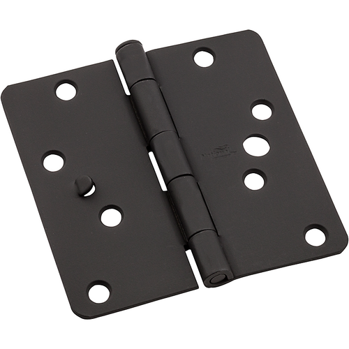 National Hardware Security Stud Hinge (4, Black - Visual Pack)