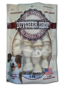 Butcher Shop 4-5 in. Rawhide Bones 8 - Pack