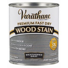 Fast Dry Interior Wood Stain, Oil-Based, Weathered Gray, 1-Qt.