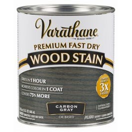 Fast Dry Interior Wood Stain, Oil-Based, Carbon Gray, 1-Qt.