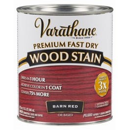 Fast Dry Interior Wood Stain, Oil-Based, Barn Red, 1-Qt.
