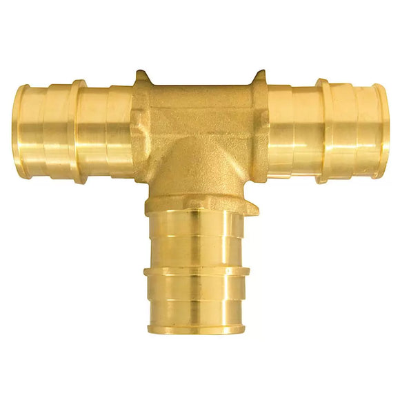 Apollo 3/4 in. x 3/4 in. x 1/2 in. Brass PEX-A Barb Reducing Tee