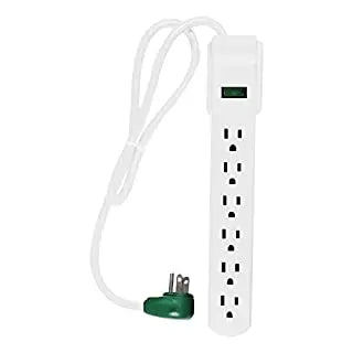 GoGreen Power® 6 Outlet Surge Protector, 2.5 ft. White
