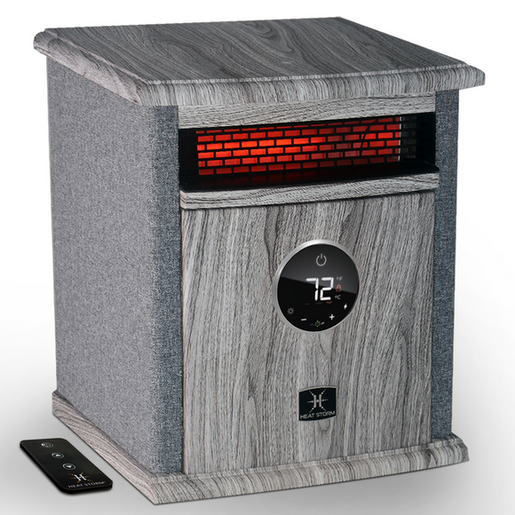 Heat Storm Logan Deluxe Portable Infrared Quartz Heater, Grey