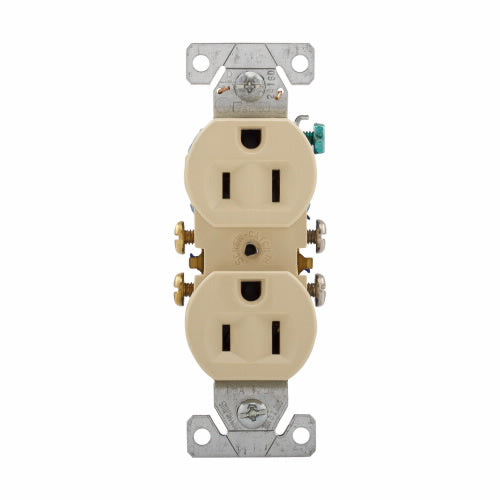 Eaton Cooper Wiring  Residential Grade Duplex Receptacle 15A, 125V Ivory (125V, Ivory)