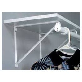 10.75-In. White Shelf & Rod Bracket