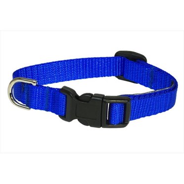 Leather Brothers Kwik Klip Adjustable Dog Collar Medium Blue (Medium, Blue)