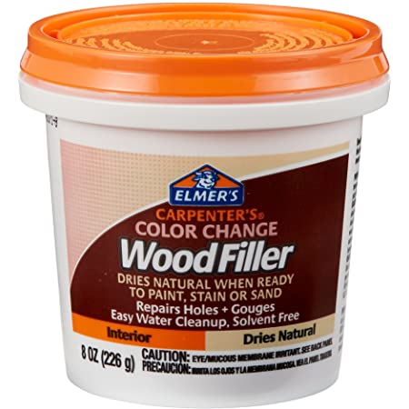 Elmer's E913 Carpenter's Color Change Wood Filler, 8-Ounce, Natural