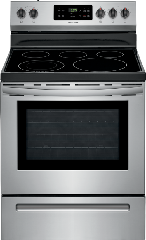 Frigidaire 30 in. 5.3 cu. ft. Electric Range with Self-Cleaning Oven in Stainless Steel