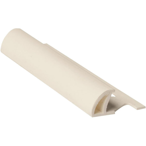 M D Building Products 5/16 In. x 8 Ft. White Heavy-Duty Vinyl Tile Edging