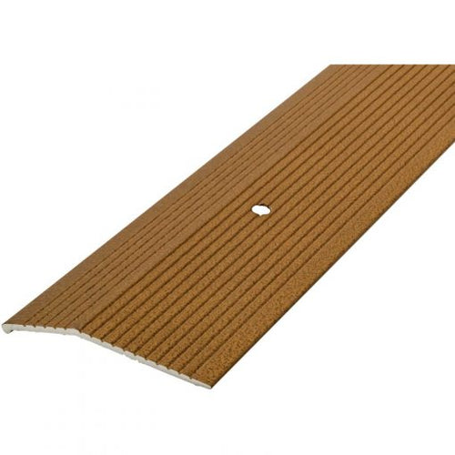 M-D Building Products M-D Antique Brass Fluted 2 In. X 36 In. Aluminum Carpet Trim