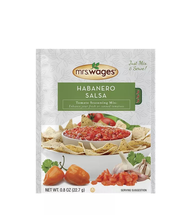 Mrs. Wages® Habanero Salsa Tomato Seasoning Mix 0.8 oz.