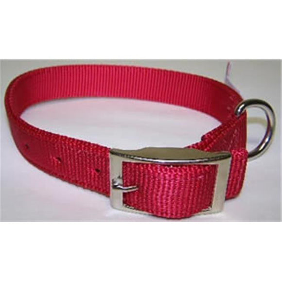 Leather Brothers No.115N RD19 Nylon Collar Double Ply 1inx19in Color Red (1