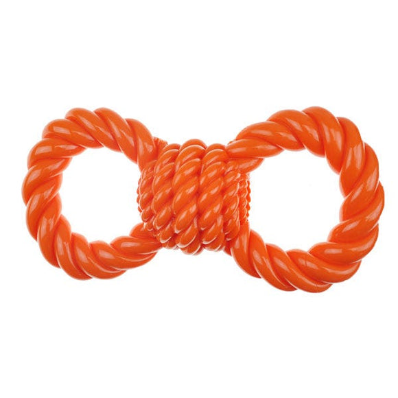 Infinity Pet Tug Rope Dog Toy Figure 8 Orange